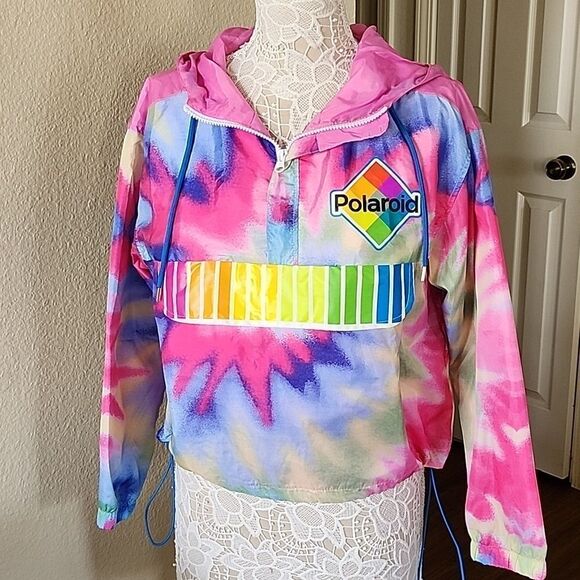 🌈Polaroid Windbreaker Hoodie🌈  - Picture 1 of 10